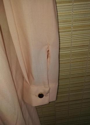 Платье рубашка расклешенное пудрого цвета 38р3 фото