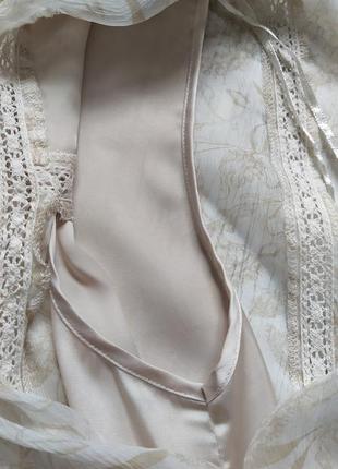 Ніжна блуза з 100% натурального шовку з мереживом8 фото