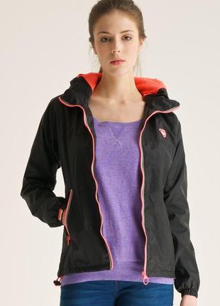 Куртка легка курточка superdry zip through cagoule in black/pop coral