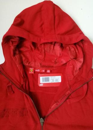 Толстовка худи puma ferrari hooded sweat jacket xxl3 фото