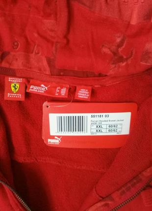 Толстовка худі puma ferrari hooded sweat jacket xxl4 фото