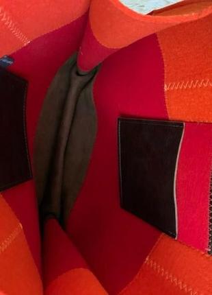 Graf & lantz wool leather bag handbag tote purse2 фото