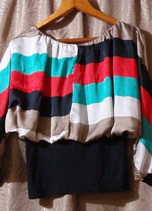 Яркая необычная блузка 48-50 размера, пр-во франции2 фото
