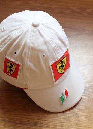 Стильная кепка бейсболка puma ferrari cap hat scuderia f1 racing white