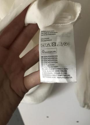 Блуза  2-3 h&m рубашка молочного цвета в горох4 фото