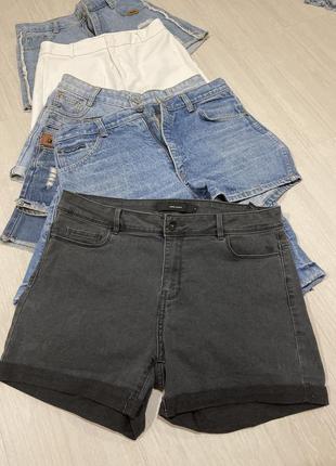 Шорты джинсовые высокая посадка zara vero moda
