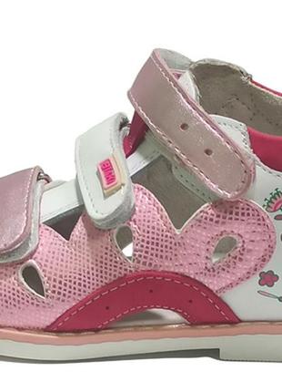 Ортопедичні шкіряні босоніжки сандалі літнє взуття для дівчинки 0577 bi&ki р.22,24,25,272 фото