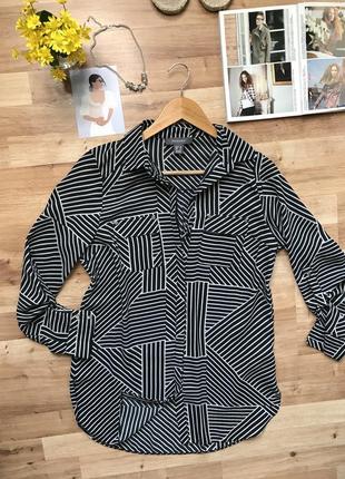 Полосатая шифоновая рубашка