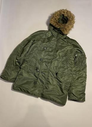 Чоловіча куртка утеплена парку alpha industries xs s military tactical