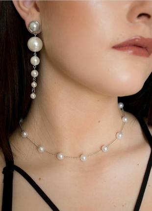 Набор украшений с жемчугом,серьги с жемчугом,колье с жемчугом