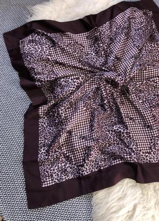 Gerry weber атласный платок сатиновый хустка принт гусиная атлас большой марсала6 фото