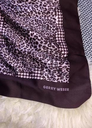 Gerry weber атласный платок сатиновый хустка принт гусиная атлас большой марсала7 фото