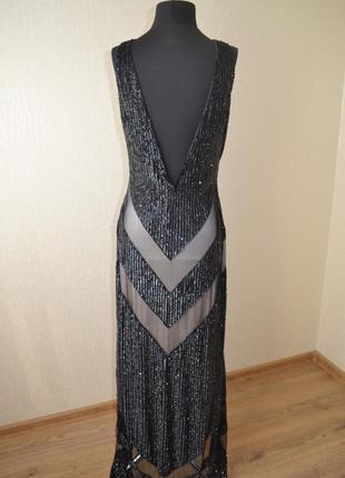 Платье премиум класса, полностью расшито бисером, сетка + подкладка беж, нюдовый2 фото