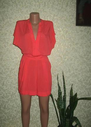 Mango легкий коралловый ромпер