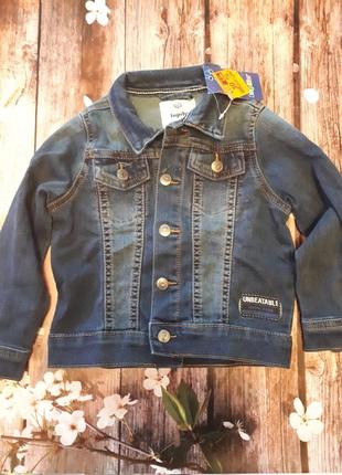 Джинсовый пиджак-курточка 2-3годика