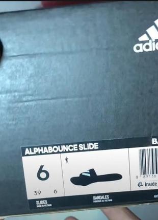 Новые шлепки шлепанцы сланцы adidas alphabounce slide оригинал6 фото