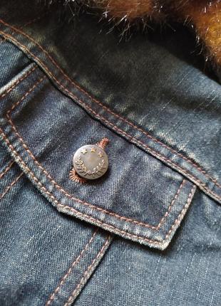 Джинсовка с искусственным мехом, джинсовая курточка3 фото