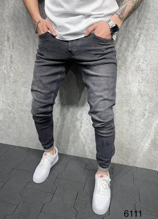 Джинси чоловічі базові сірі туреччина / джинси чоловічі базові сірі варенки2 фото