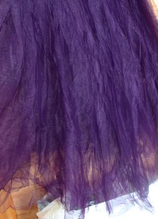 Новое бархатное платье с фатином nothing but love! королевский пурпурный!