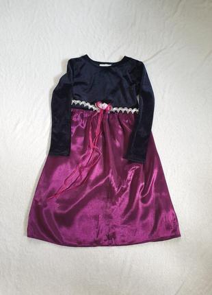Оксамитове плаття для дівчинки1 фото