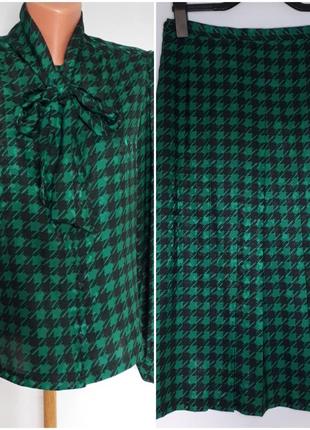 Вінтаж! мода 80-х років блуза+спідниця міді von gässler(розмір 40-42)1 фото