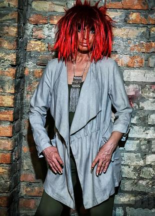 Льняной плащ летний из вискозы лен new look бохо асимметричный
