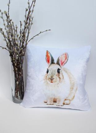 Пасхальная подушка, плюшевая подушка на пасху, подушка кролик, подушка заяц1 фото
