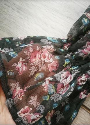 Гипюровпя блузка в квітковий принт4 фото