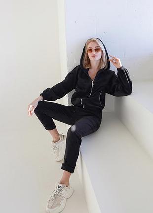 Костюм с брюками курткой вельвет высокая посадка