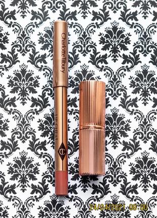 Набор charlotte tilbury pillow talk 2 medium помада 1.1 г и карандаш для губ lip cheat 0.8 г