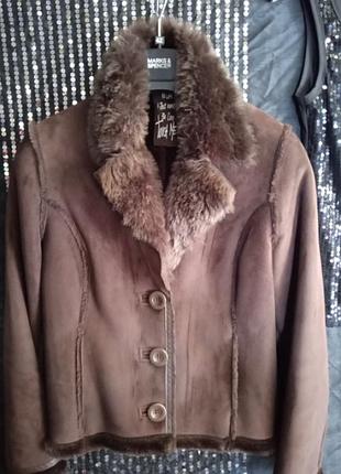 Дубленочка жіноча, еко хутро, штучна