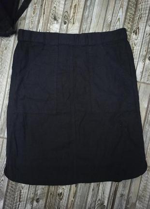 Фирменная юбка лен вискоза размер m