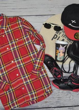 10 - 11 років 152 см геп gap дуже модна фірмова сорочка клітка для хлопчика