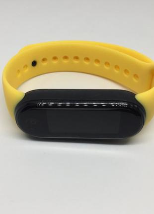 Браслет для mi band 5 mi band 6 xiaomi жовтий двоколірний4 фото