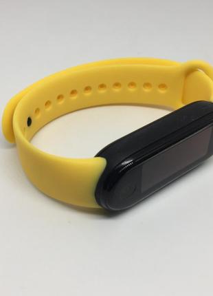 Браслет для mi band 5 mi band 6 xiaomi жовтий двоколірний1 фото