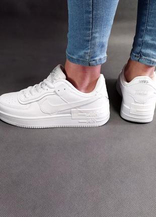 Кроссовки nike air force 1 shadow белые3 фото