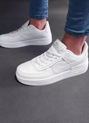 Кроссовки nike air force 1 shadow белые4 фото