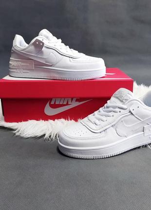 Кроссовки nike air force 1 shadow белые6 фото