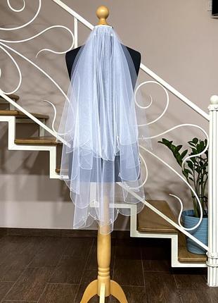 Весільна фата із підвісками сваровськи