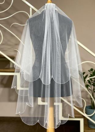 Весільна фата із підвісками сваровськи
