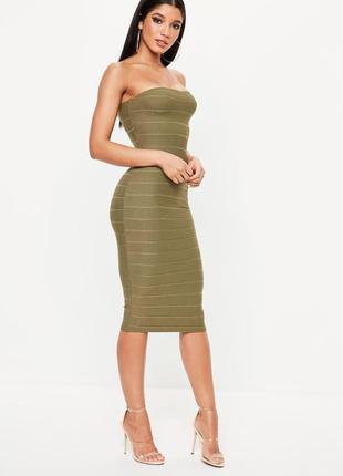Сукня missguided колір хакі