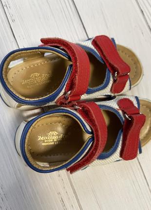 Zecchino d'oro дитячі шкіряні сандалії. босоніжки на хлопчика4 фото