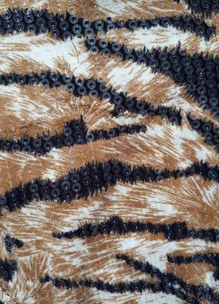 Купальник женский блёстки, тигровый принт