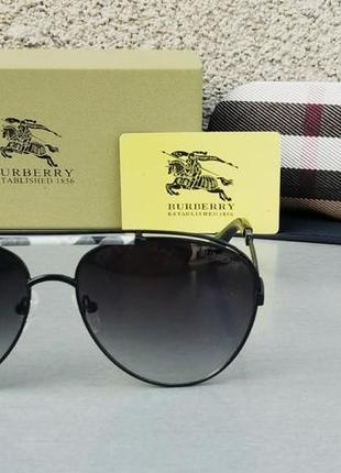 Burberry очки капли унисекс солнцезащитные черные с градиентом1 фото