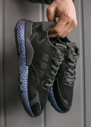 Кросівки чоловічі adidas адідас nite jogger black hameleon