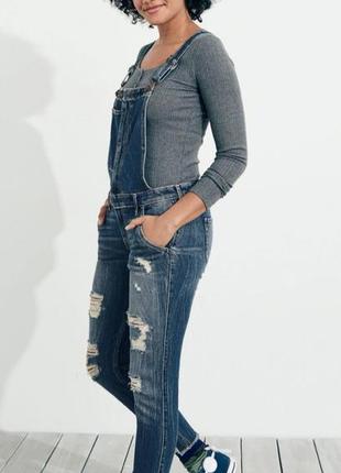 Новый женский джинсовый комбинезон hollister размер xl