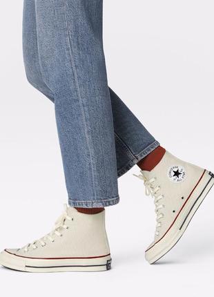 Кеди converse chuck 70 hi parchment 162053c