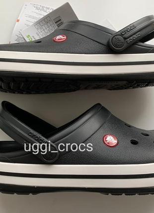 Крокс крокбэнд черные мужские плески crocs crocband black1 фото