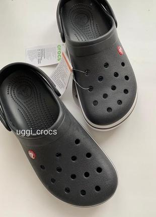 Крокс крокбэнд черные мужские плески crocs crocband black6 фото