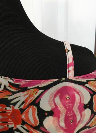 Блуза летучая мышь в богемном стиле принт "пейсли" на широком поясе с майкой6 фото